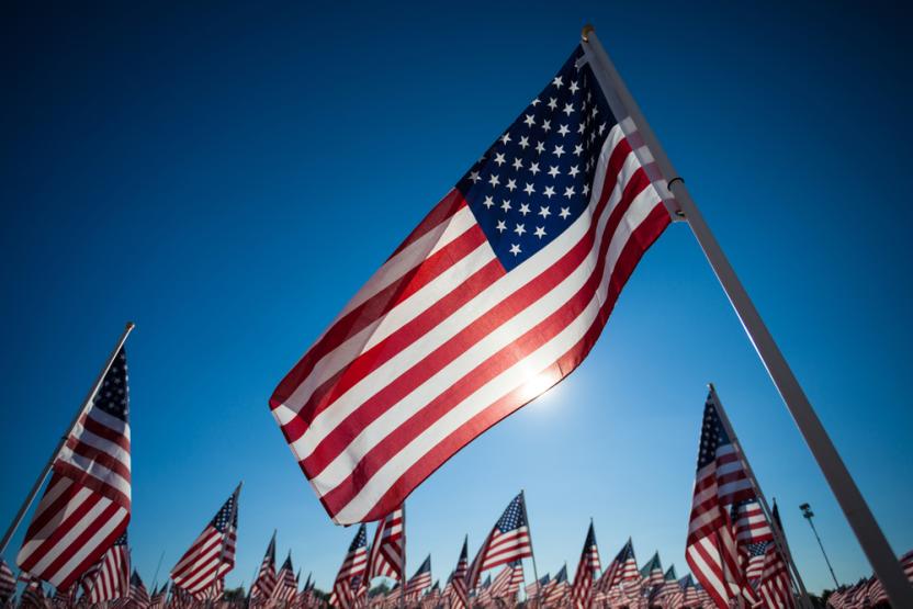 American flags