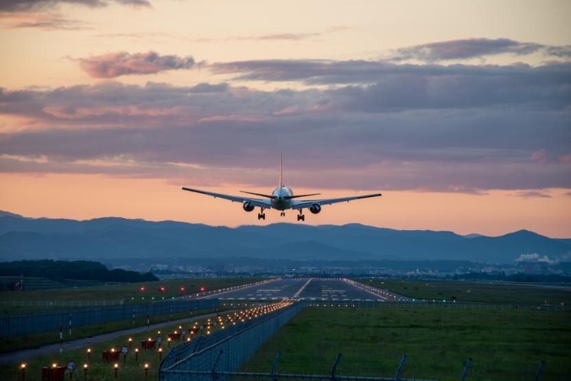 Plane landing