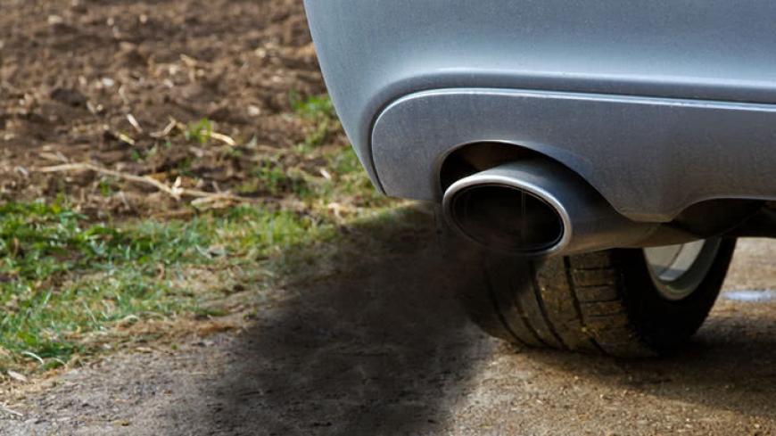 diesel emissions spewing from tailpipe