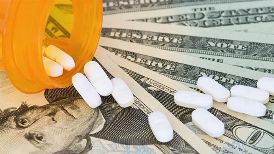 opioid fraud and dollar bills