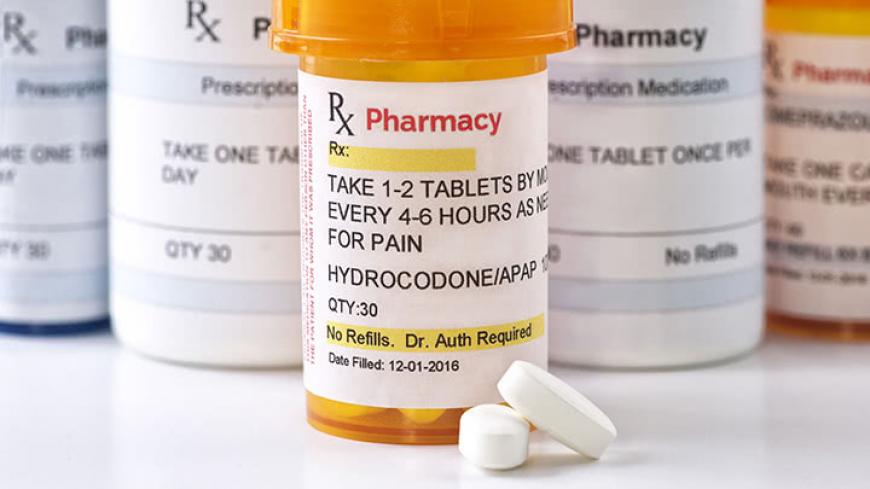 percocet narcotic pills bottle