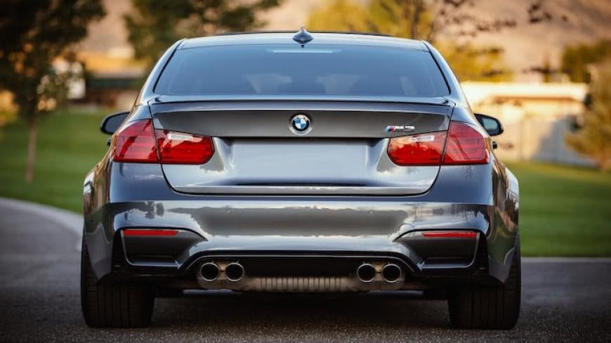 BMW M3 rear of car